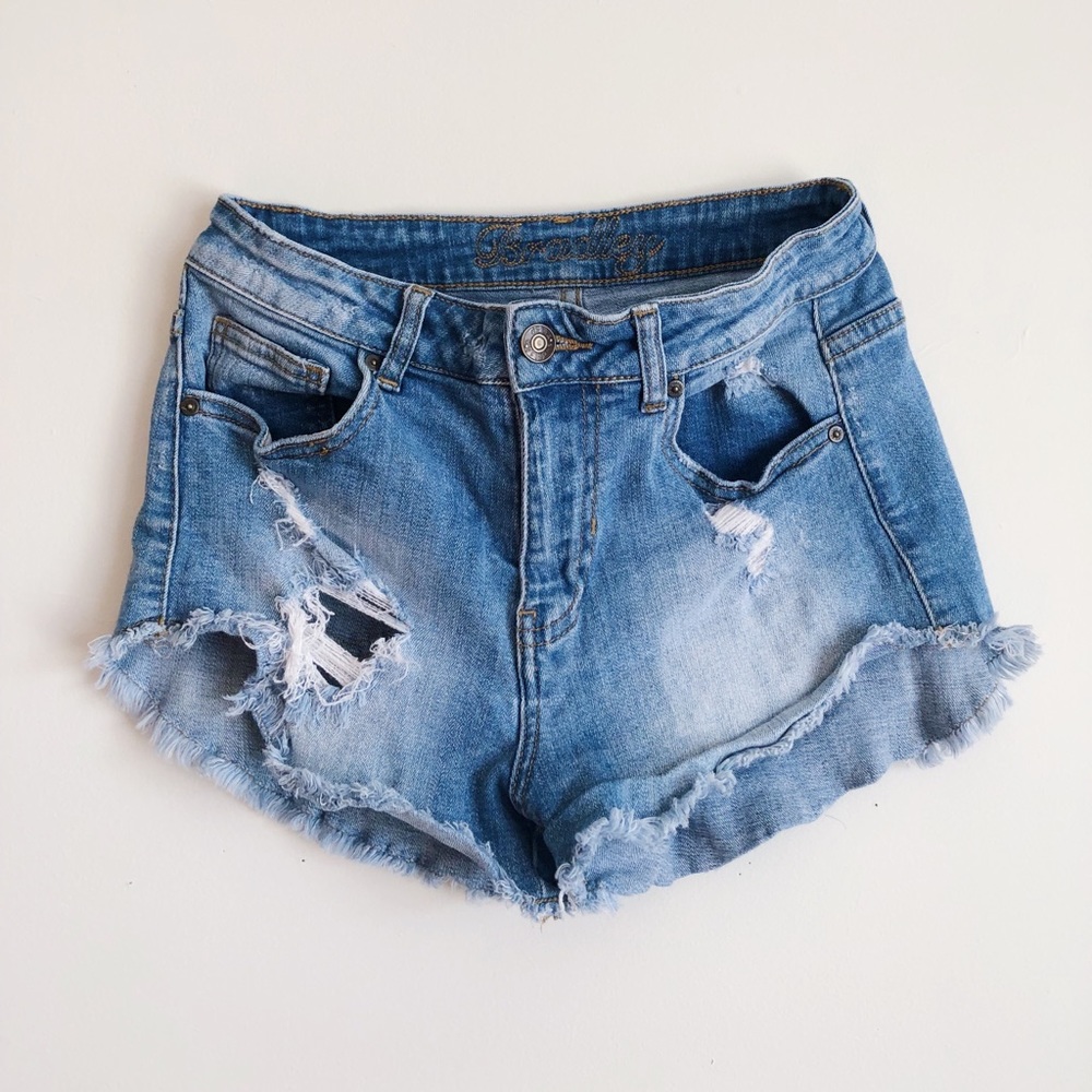Ripped Jean Shorts